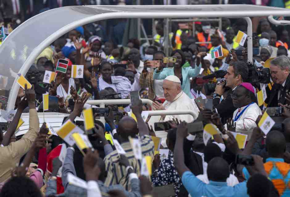 &nbsp;Papa Francesco in Sud Sudan (Foto LaPresse)