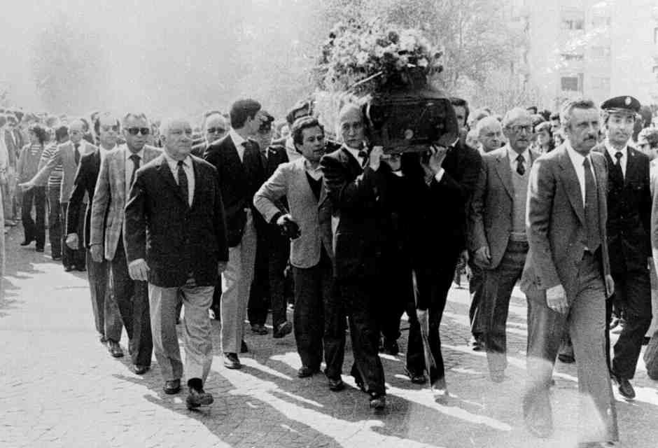 I funerali di Sergio Ramelli (foto Olycom)