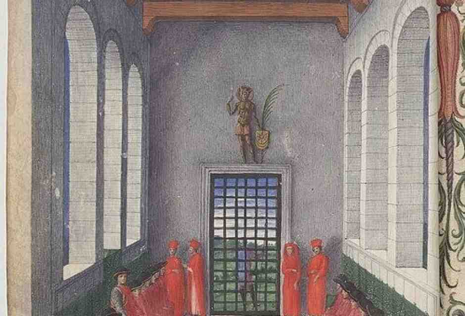 Miniatura attribuita a Giovanni Bellini per il codice “Passio Mauricii et sotiorum ejus”, prima del 1453