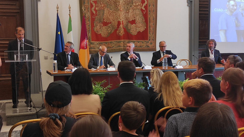 Il tavolo dei promotori del Summer Camp nella Sala della Protomoteca - Agnese Palmucci