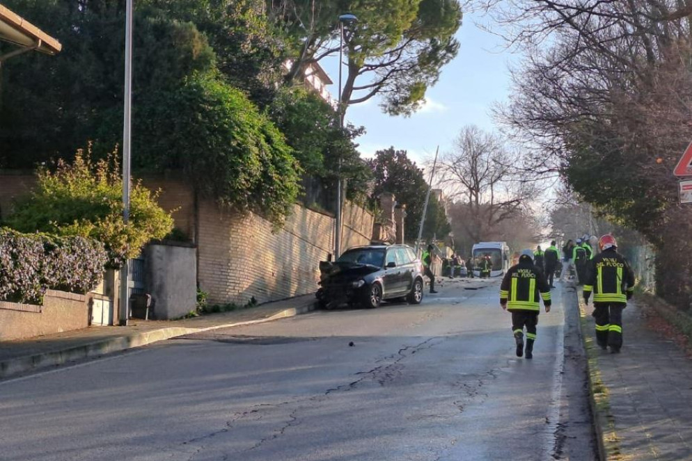 La scena dell'incidente ad Ancona - Ansa