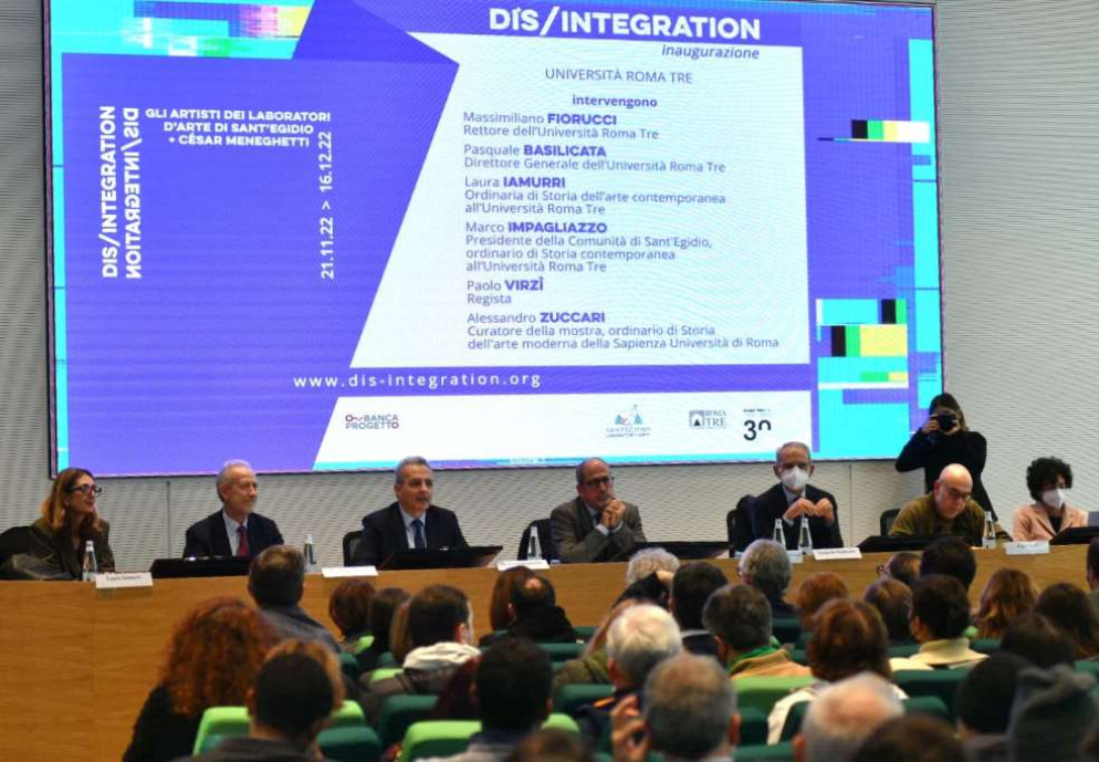 La presentazione della mostra nell'Aula Magna - Comunità di Sant'Egidio