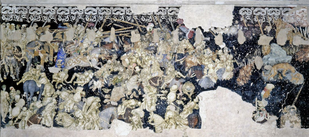 L'affresco del Torneo cavalleresco di Pisanello nel palazzo Ducale di Mantova - / Foto Ghigo Roli