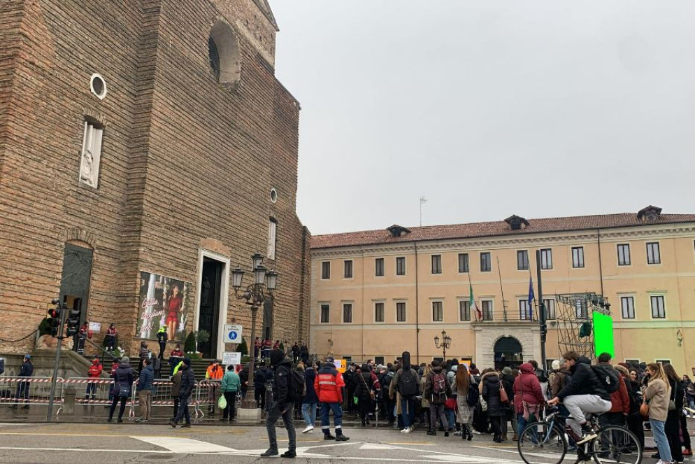 L'ingresso della Basilica di Santa Giustina - Ansa