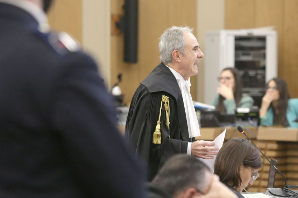 Gaetano Paci durante la requisitoria al processo per Saman - Fotogramma