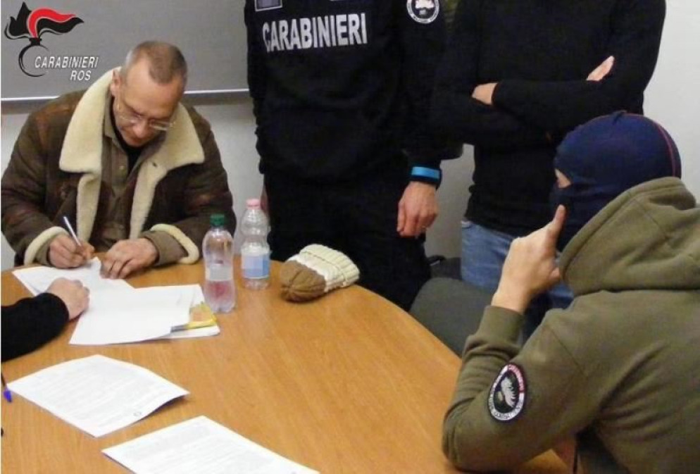 Il boss mafioso Matteo Messina Denaro dopo la cattura - ANSA