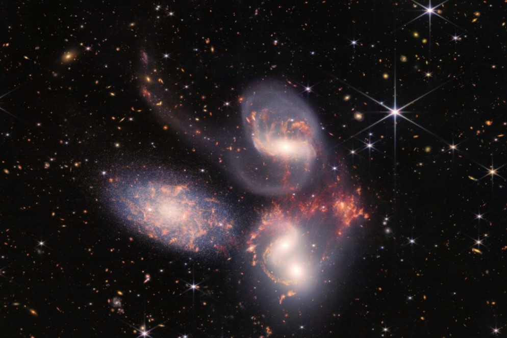 Una delle prime immagini registrate dal nuovo telescopio spaziale Webb - Nasa/Esa/Csa