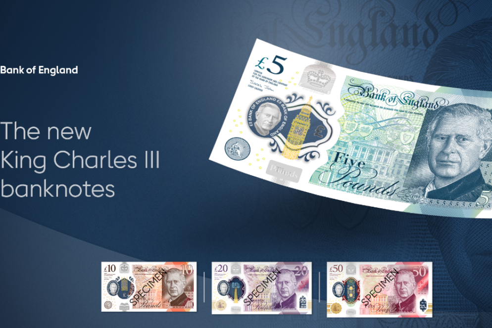 L'immagine di Re Charles appare sulle nuove banconote da 5, 10, 20 e 50 sterline emesse dalla Banca d'Inghilterra - © Bank of England