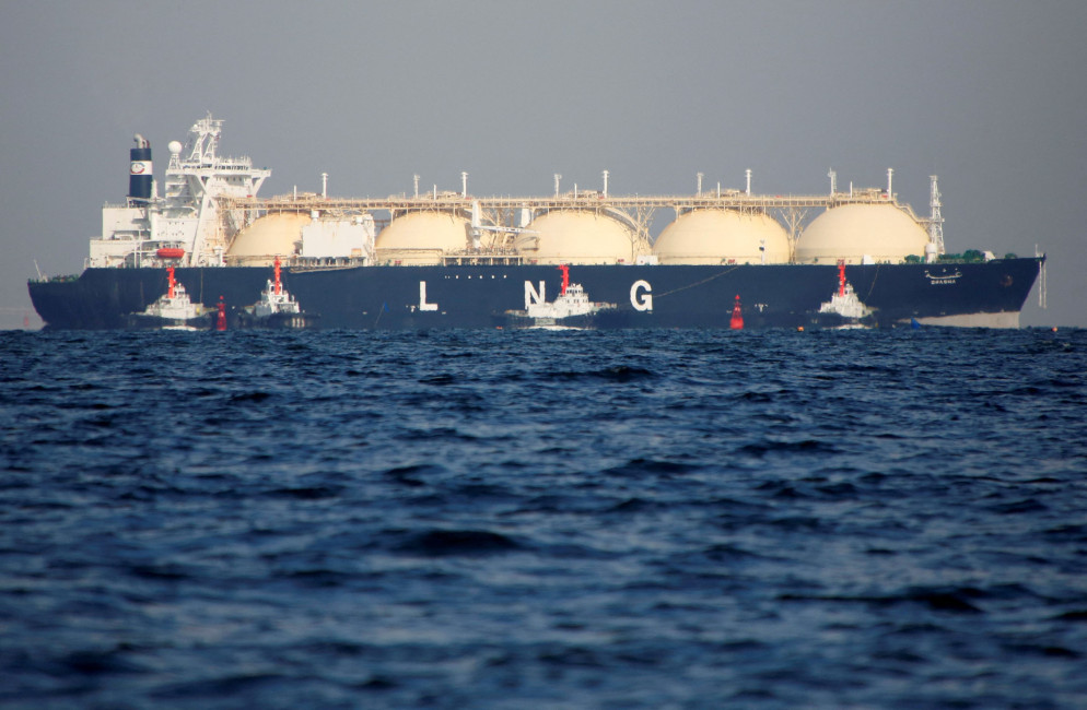 Una nave carica di gas naturale liquefatto - Reuters