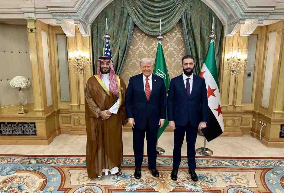 Bion Salman, Trump e Sharaa insieme a Riad&nbsp;