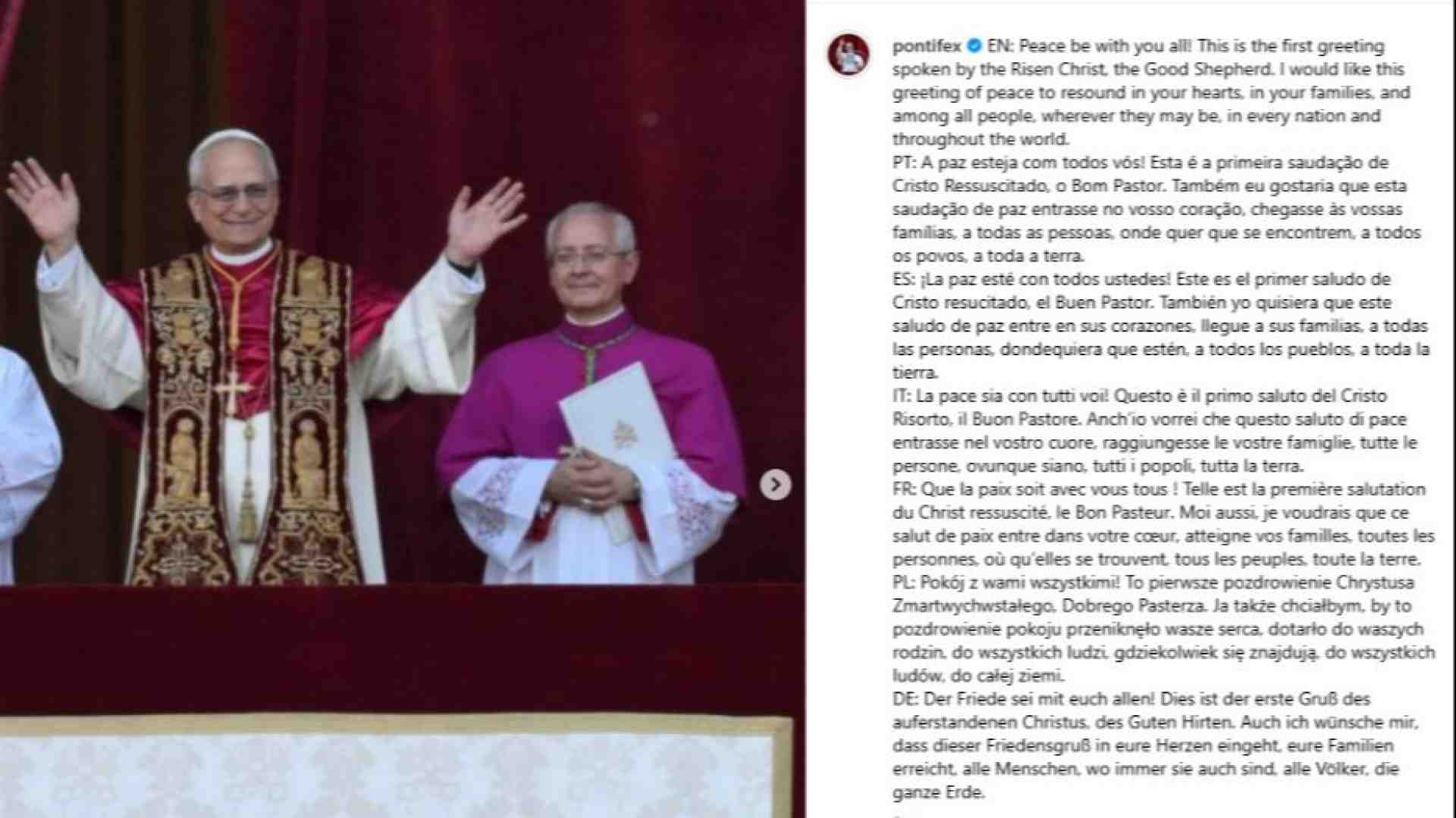 Immagine di Un nuovo profilo Instagram per papa Leone XIV