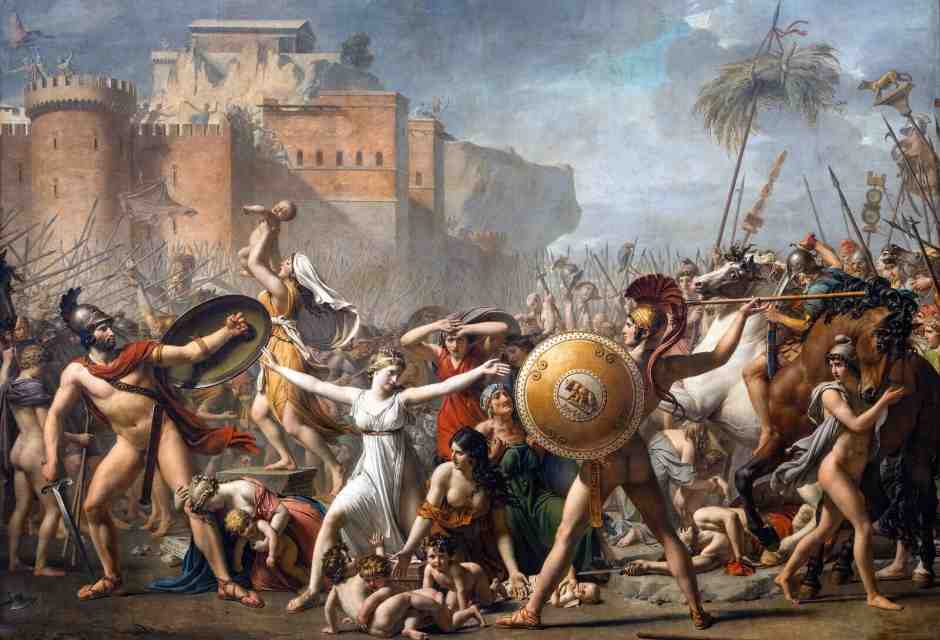 Particolare da Jacques-Louis David, &ldquo;Le sabine&rdquo;, olio su tela, 1799, Museo del Louvre