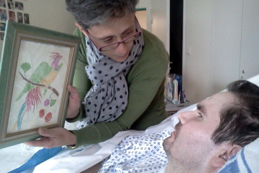 Lambert con la madre (Ansa)