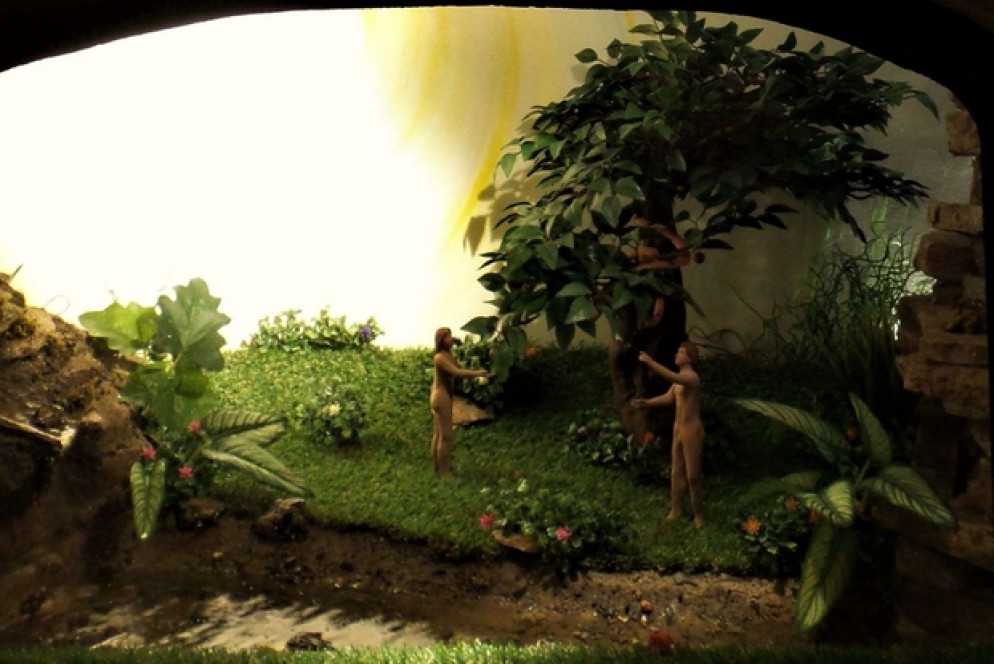 Presepe biblico: "il Paradiso terrestre" (foto Presepe biblico di Baggio)