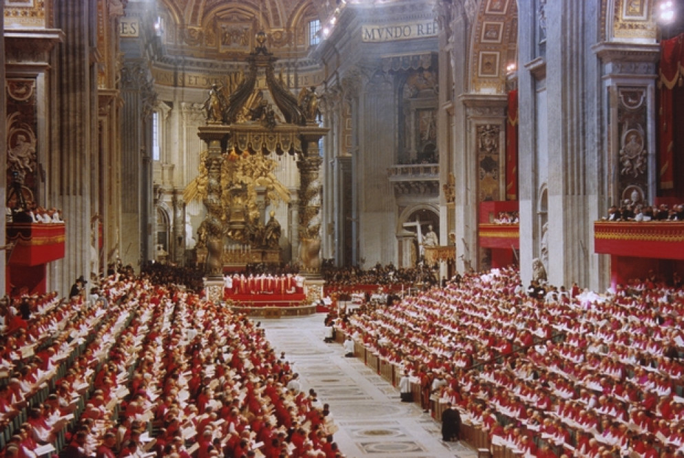 Una sessione del Concilio Vaticano II