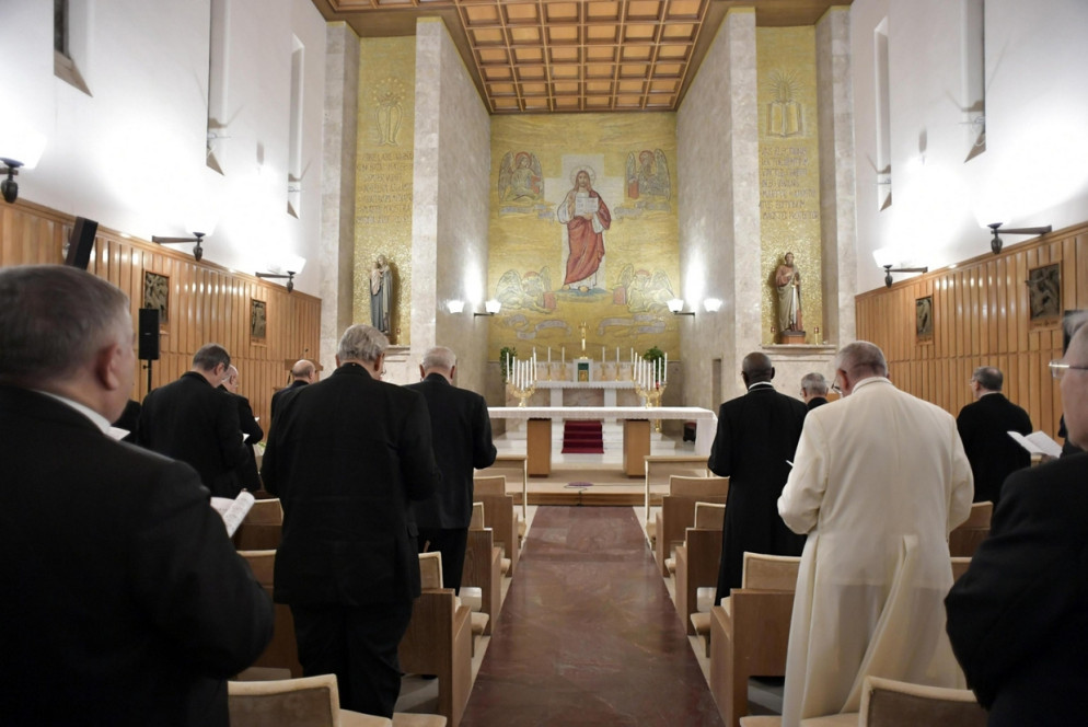 Gli Esercizi spirituali di Quaresima del 2018 con il Papa ad Ariccia (Vatican Media) - .