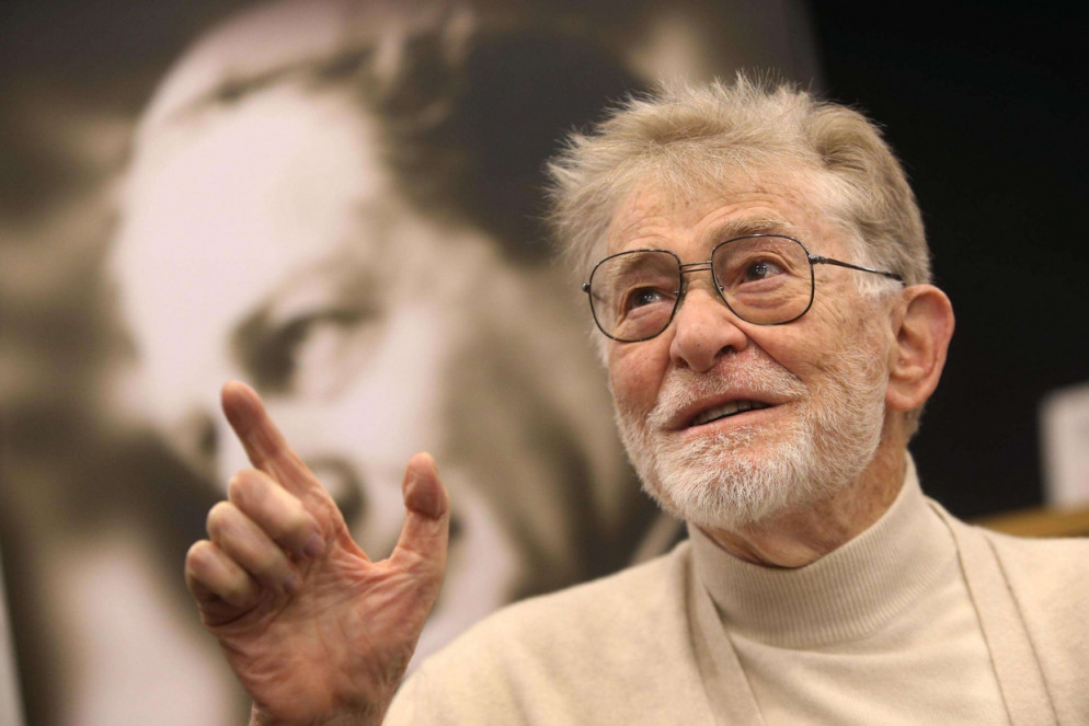 Ermanno Olmi alla presentazione del documentario sul cardinale Martini nel febbraio del 2017 (Ansa)