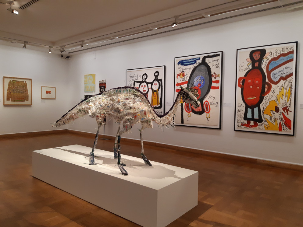 Una stanza della mostra di Vienna dedicata all'Art Brut femminile