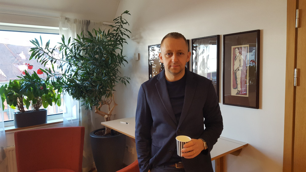 John Zanchi, manager della campagna elettorale del partito socialdemocratico al governo in Svezia (P.M.Alfieri)