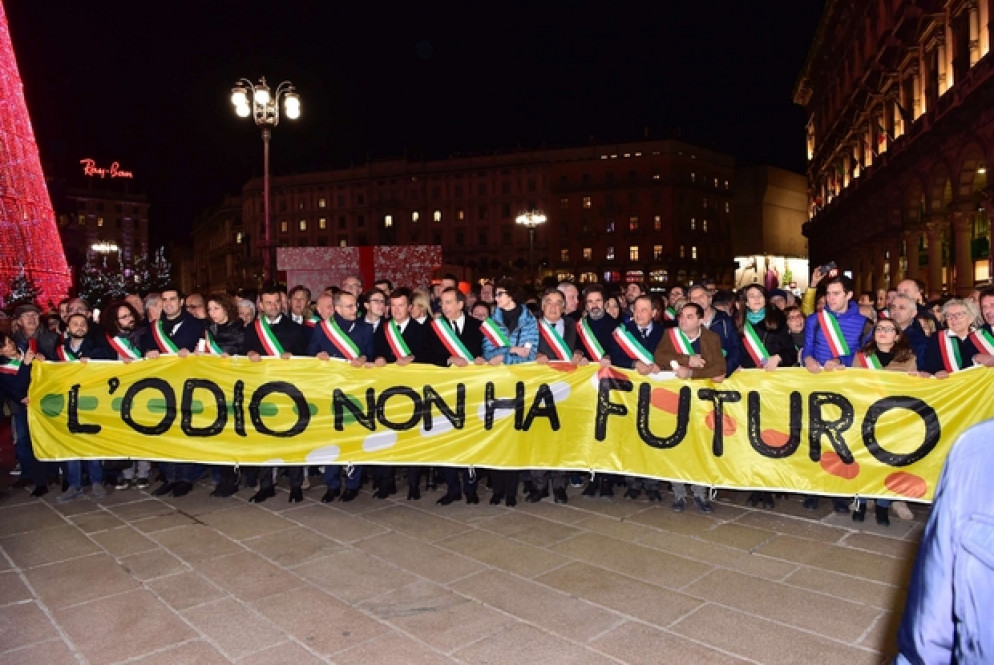 La manifestazione dei sindaci (Fotogramma) - Fotogramma