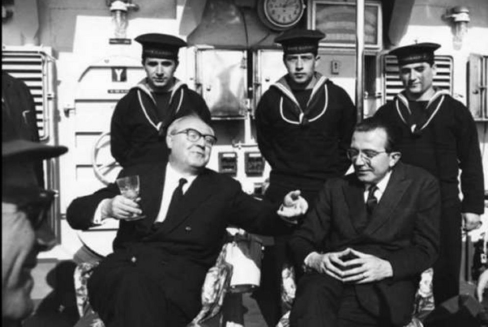 Con il presidente della Repubblica Giuseppe Saragat
