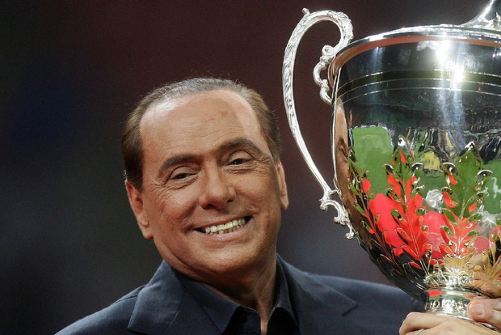 Silvio Berlusconi presidente rossonero (Ansa)