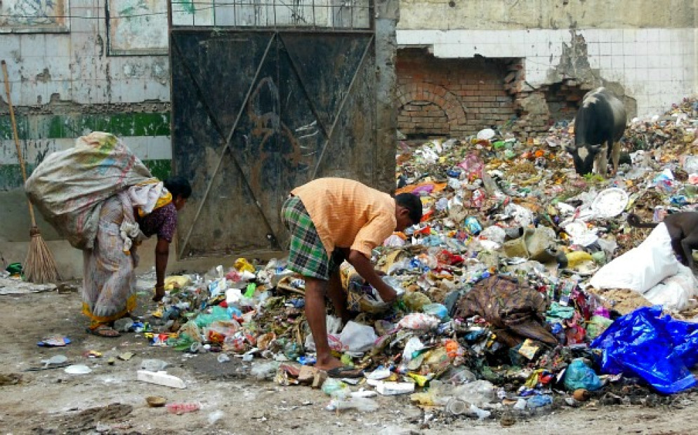 Un'immagine di povertà nell'India di oggi