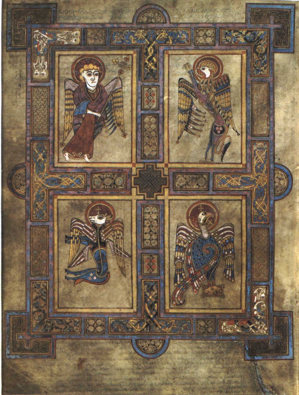 Una delle pagine del Libro di Kells (VI-IX secolo), conservato a Dublino
