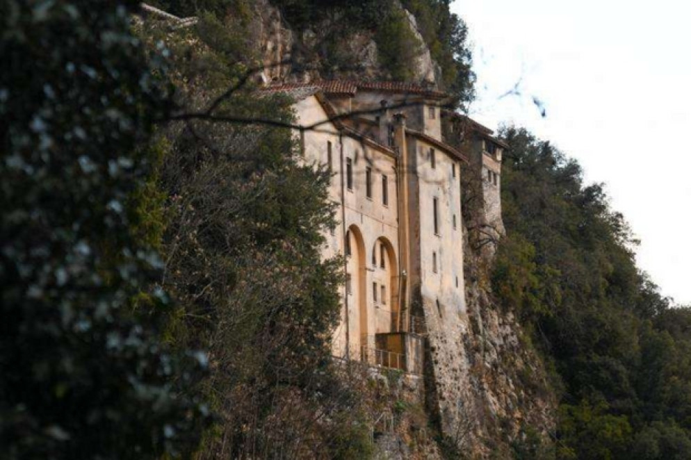 Il Santuario di Greccio, in provincia di Rieti (Ansa)