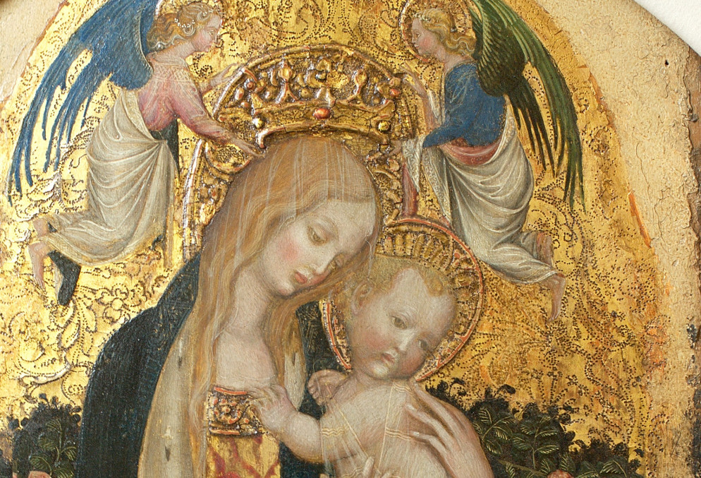 Un particolare della Madonna della quaglia di Pisanello - Photo Paolo Villa