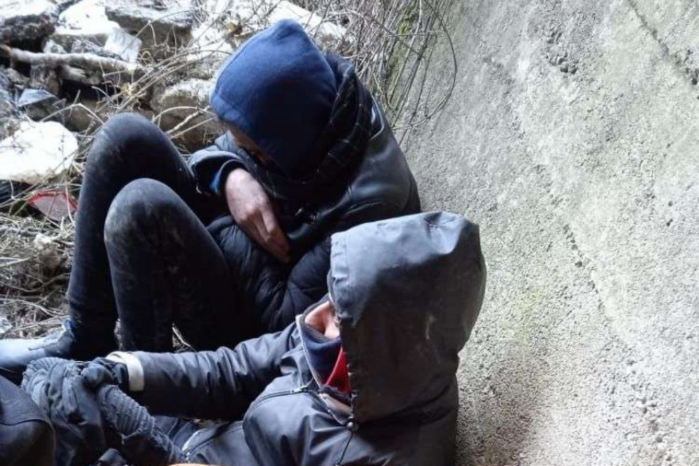 Alcuni migranti in viaggio con Soufi sulla Rotta Balcanica