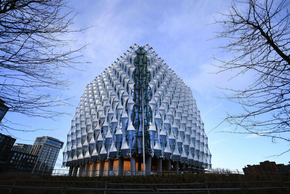 La nuova sede dell'ambasciata Usa a Nine Elms a Londra (Ansa)