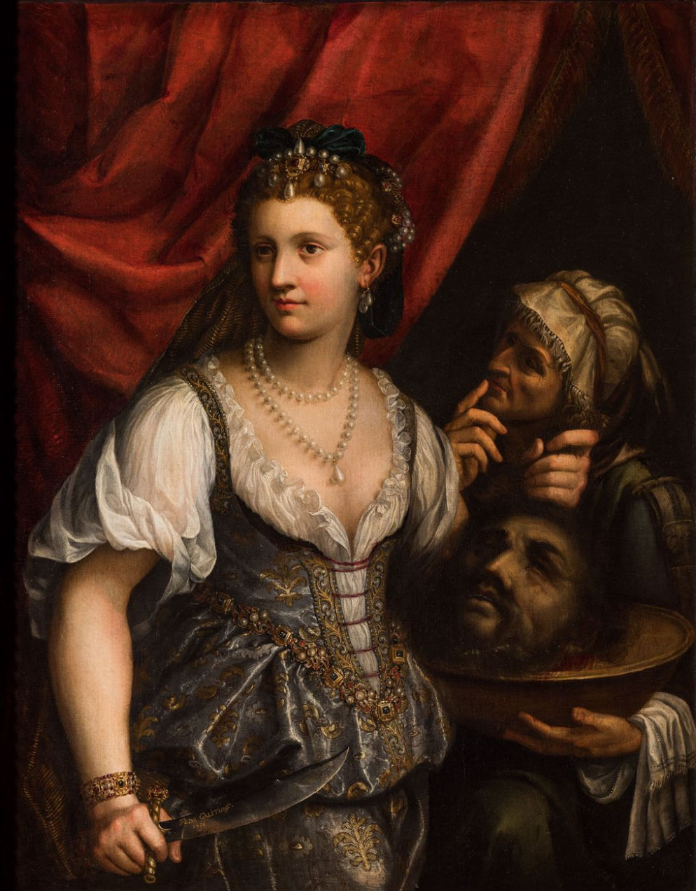 “Giuditta con la testa di Oloferne e la serva Abra” (1596) di Fede Galizia - Sarasota, The Ringling Museum of Art