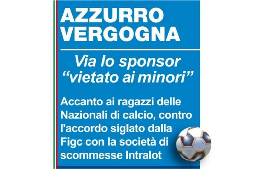 Il logo della campagna di Avvenire Azzurro Vergogna
