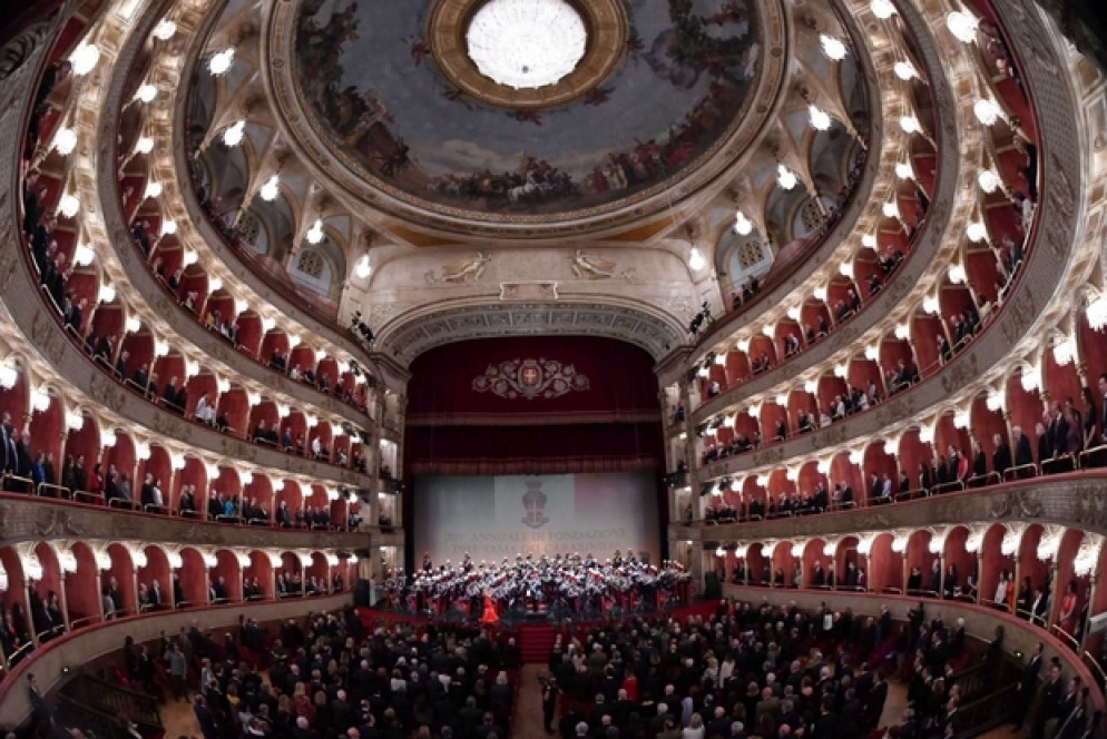 Il concerto al Teatro dell'Opera di Roma il 27 maggio scorso (Foto Ufficio stampa Arma dei carabinieri)