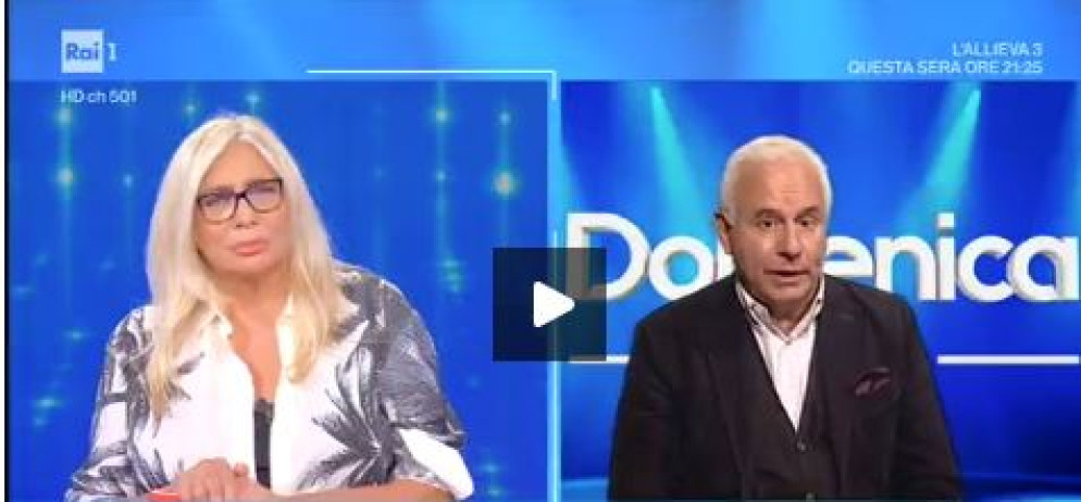 Un momento del dibattito: Mara Venier e Marco Tarquinio - .