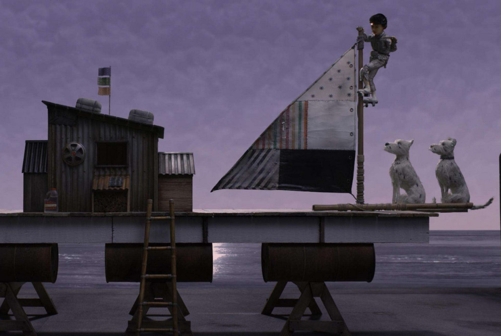 Una scena di "L'isola dei cani", film d’animazione di Wes Anderson che ha aperto il 68° Festival dei Berlino e che uscirà nelle sale italiane a maggio (Ansa)
