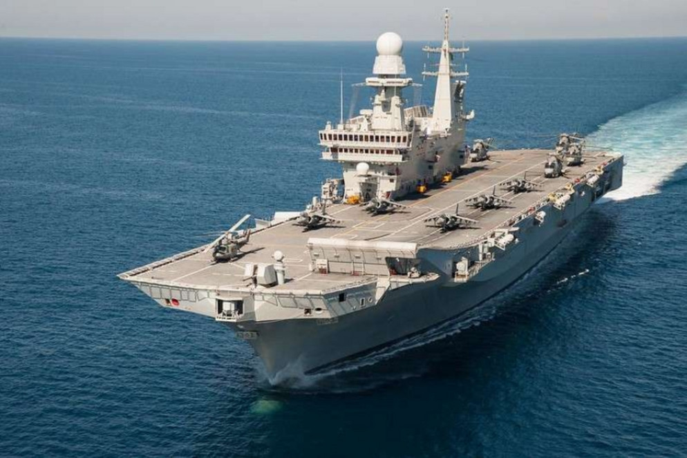 La portaerei Cavour, nave ammiraglia della Marina Militare italiana. - Foto Ministero della Difesa