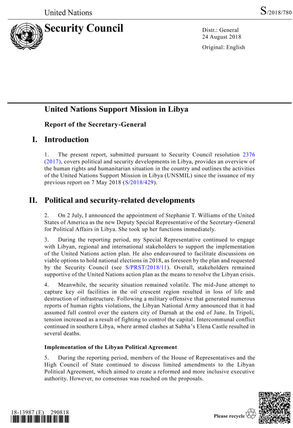 Il report con cui l’Onu accusa il governo libico