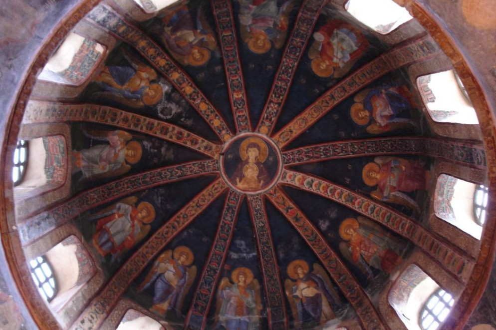 Parecclesion (cappella funeraria): cupola con affreschi bizantini - Wikipedia Commons / Giovanni Dall'Orto