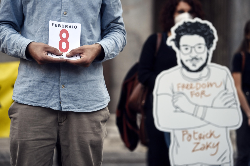 Manifestazione per chiedere la scarcerazione di Zaki - ANSA