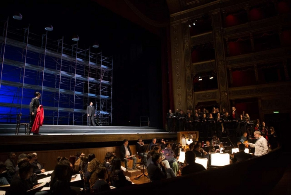 L'orchestra del Teatro Massimo di Palermo diretta da Ignazio Maria Schifani