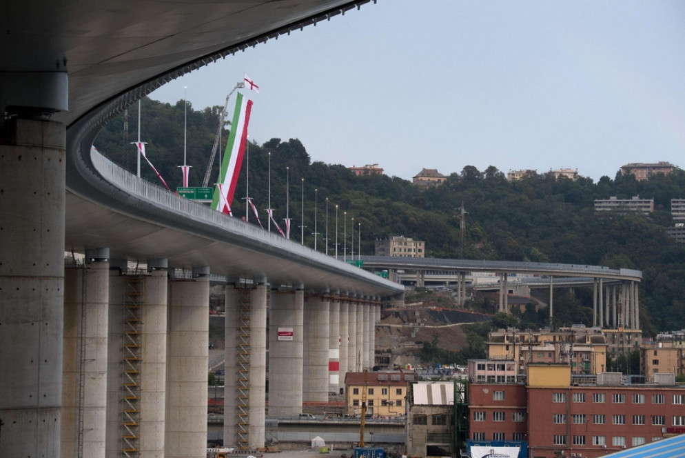 Il nuovo ponte autostradale San Giorgio a Genova - Ansa