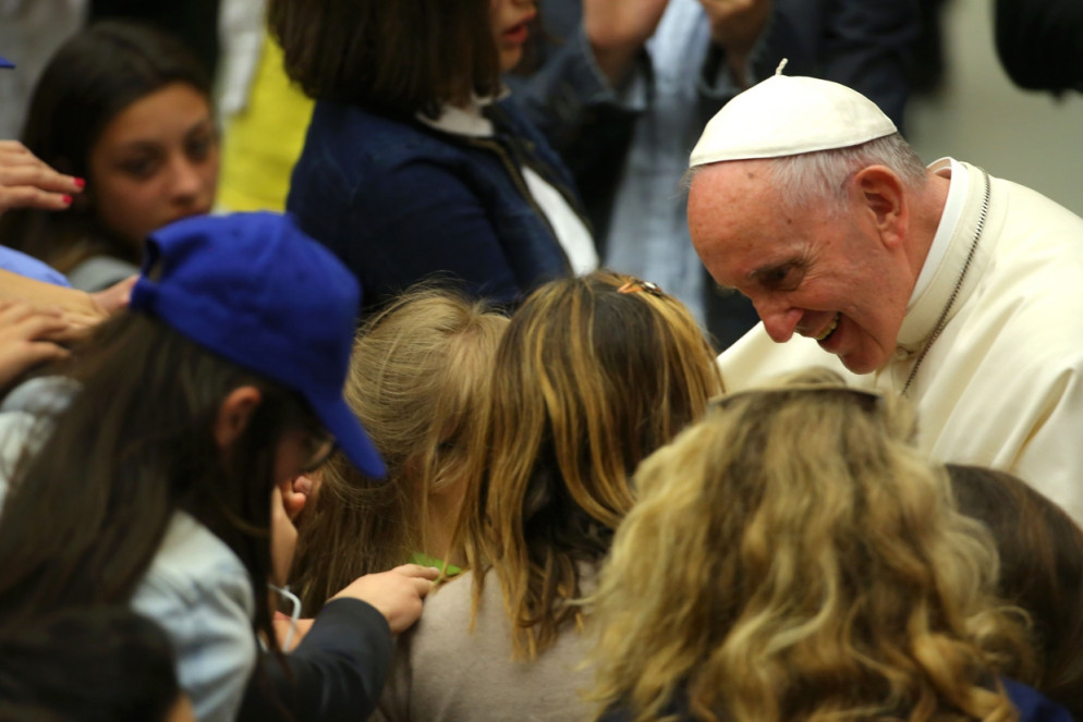 L'incontro del Papa con gli studenti del 6 maggio 2017 (Romano Siciliani)