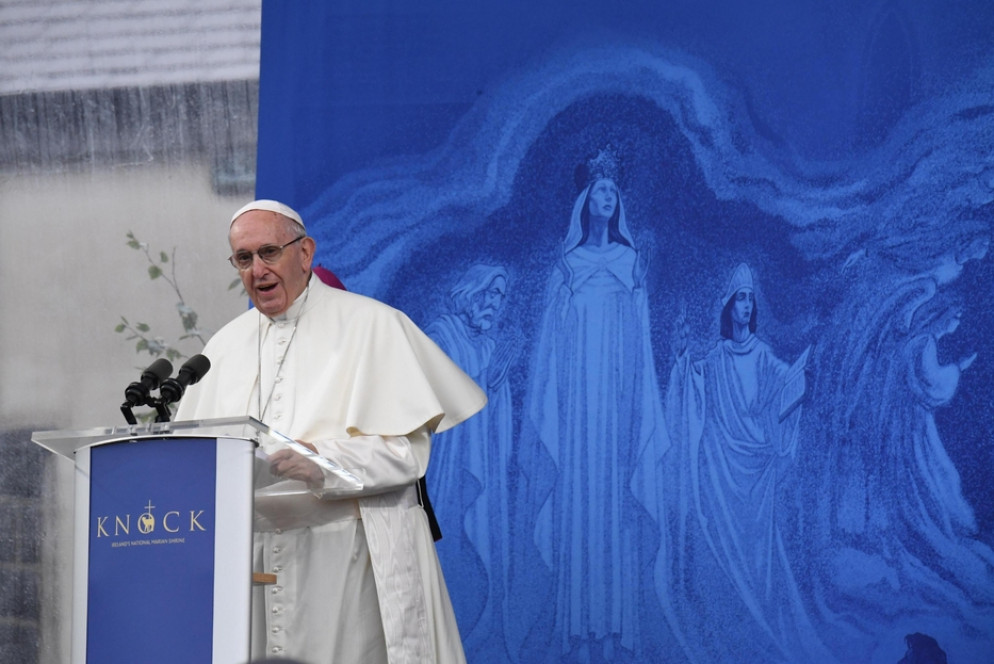 Papa Francesco a Knock il 26 agosto 2018 - Ansa