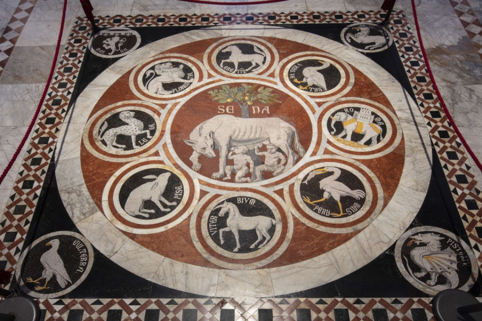 Particolare del pavimento marmoreo della cattedrale di Siena - Bruno Bruchi/Opera della Metropolitana di Siena