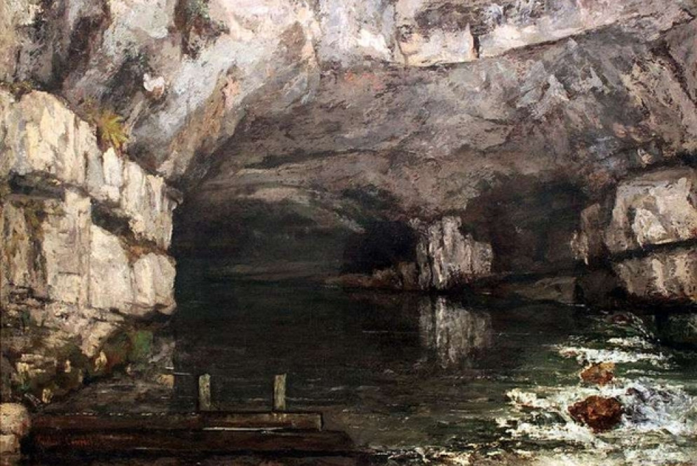 Gustave Courbet," La sorgente della Loue" (1864)