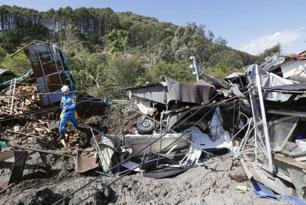 I crolli nella zona di Atsuma (Ansa)