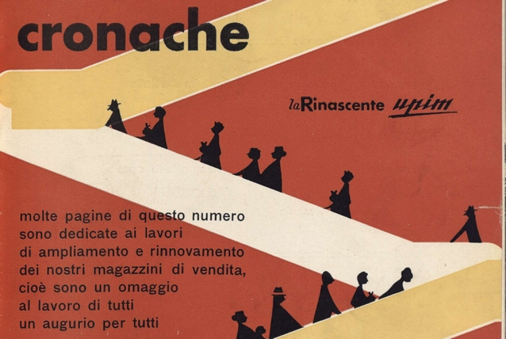 Un dettaglio di un manifesto di Steiner per la Rinascente