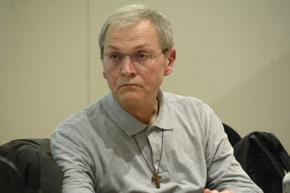 Don Dante Carraro, direttore del Cuamm